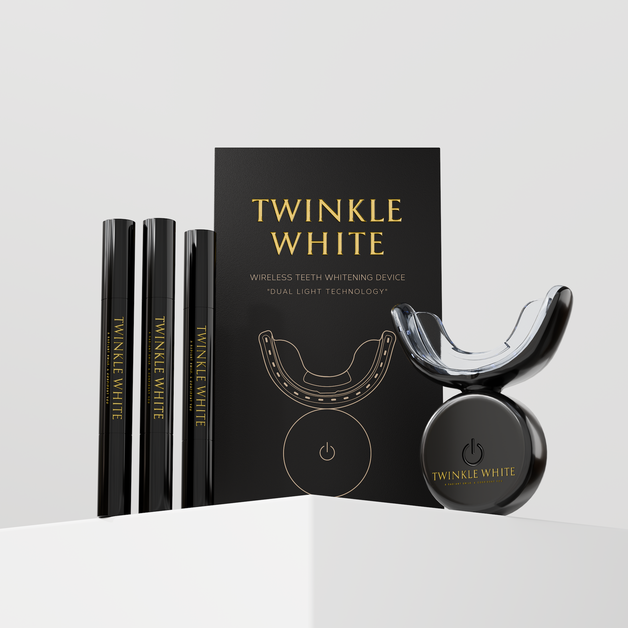 Twinkle White® Black Edition Wireless Dual Light Teeth Whitening Kit
