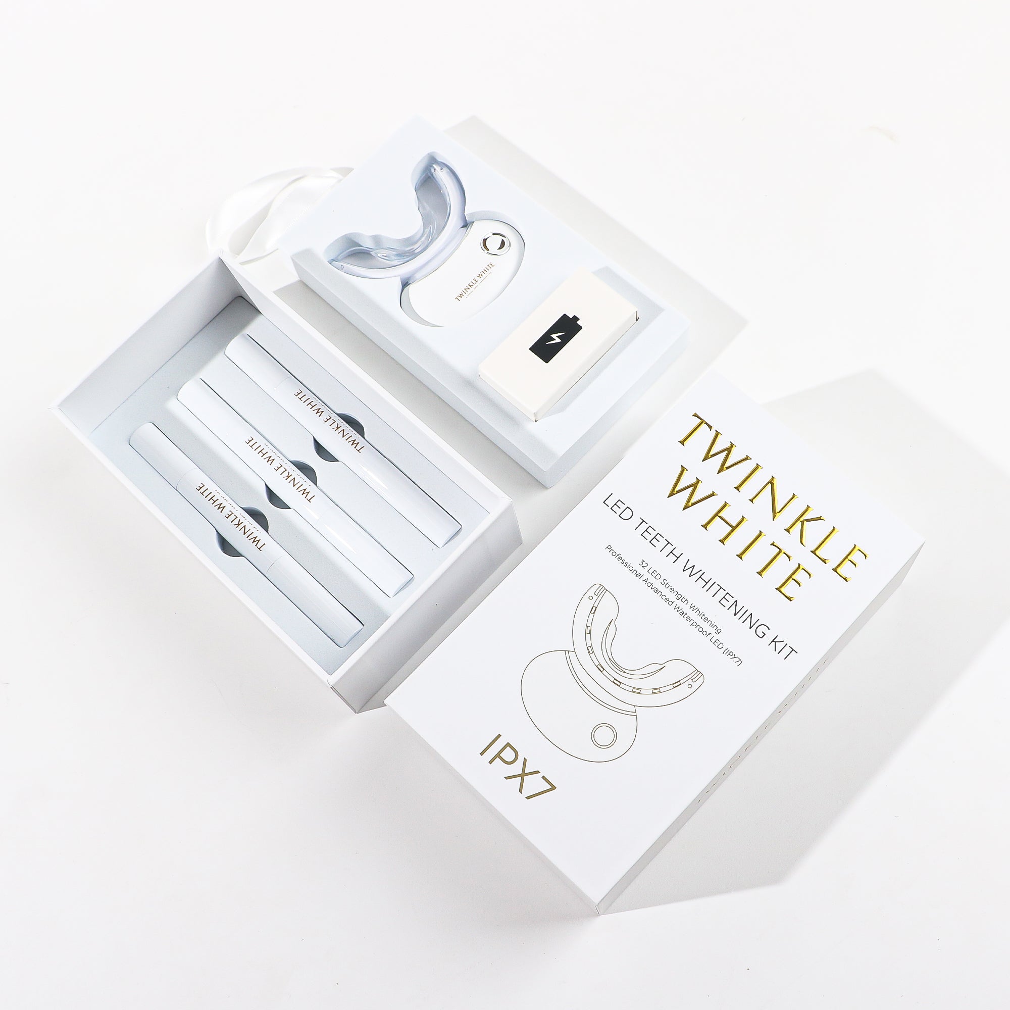 Twinkle White® Advanced Waterproof IPX7 LED Teeth Whitening Kit
